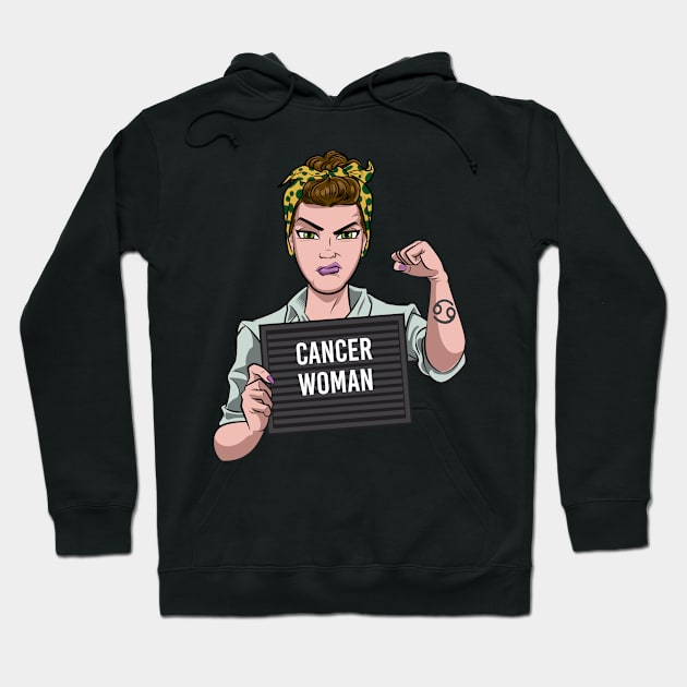 Cancer Woman Hoodie by Surta Comigo